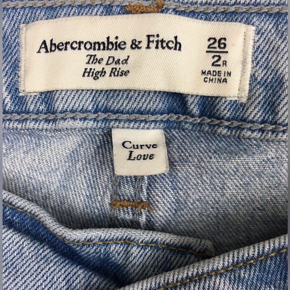 Abercrombie & Fitch High Rise Dad Jean Criss-Cross Crossover Waistband Size 26 - Picture 10 of 13